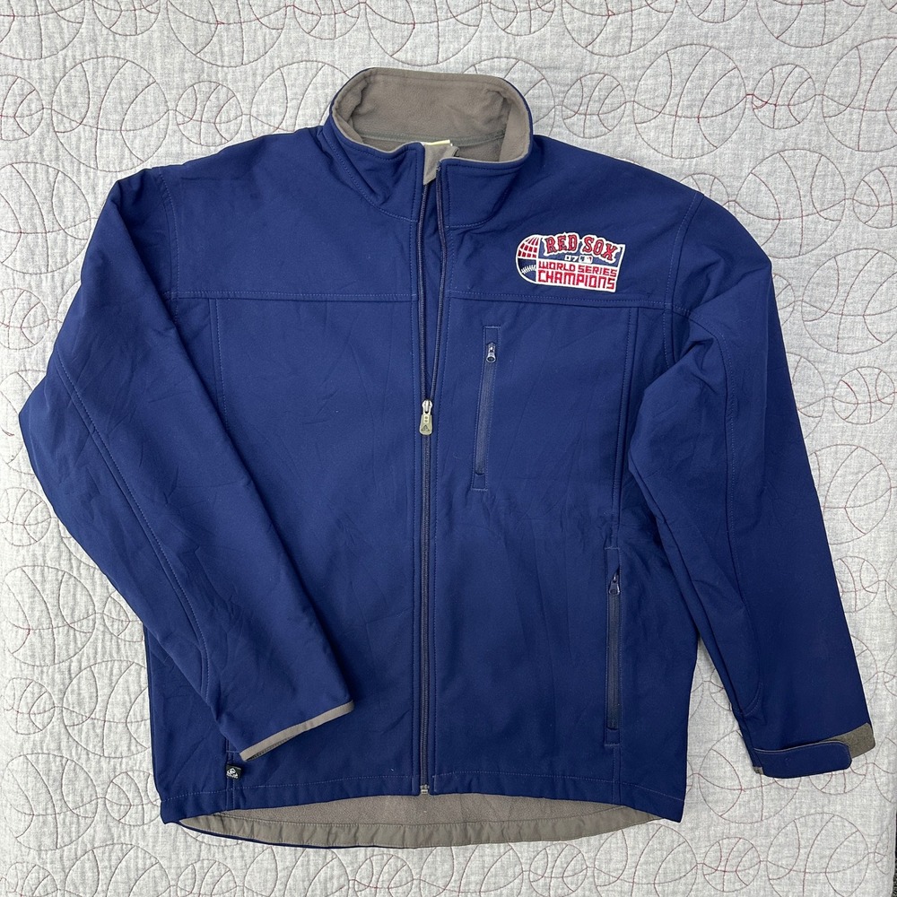 Antigua Softshell Jacket Navy Blue Red Sox 2007 World Series / Mens Large